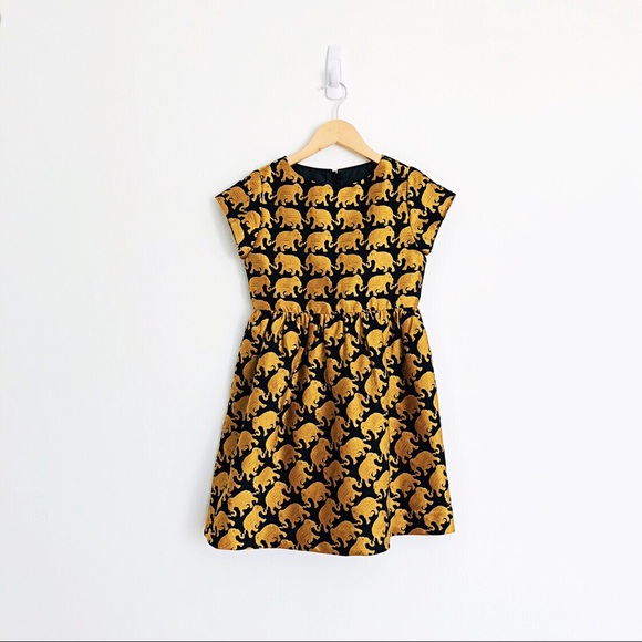 J. Crew Other - Crewcuts Golden Elephants Dress